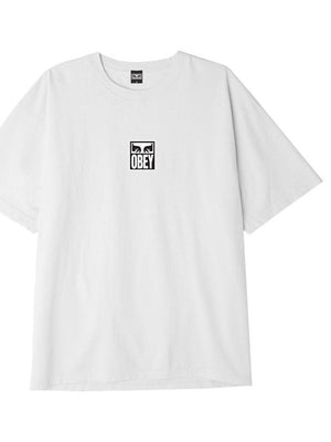 Obey Mens Eyes Icon 3 Heavyweight Box T-Shirts White 166912712.