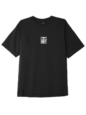Obey Mens Eyes Icon 3 Heavyweight Box T-Shirts Off Black 166912712.