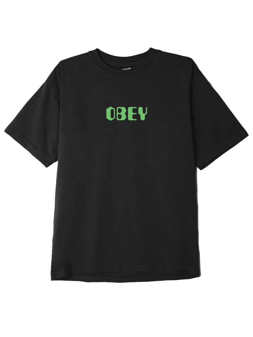Obey Mens Obey Grafx T-Shirt Off Black 166913151.