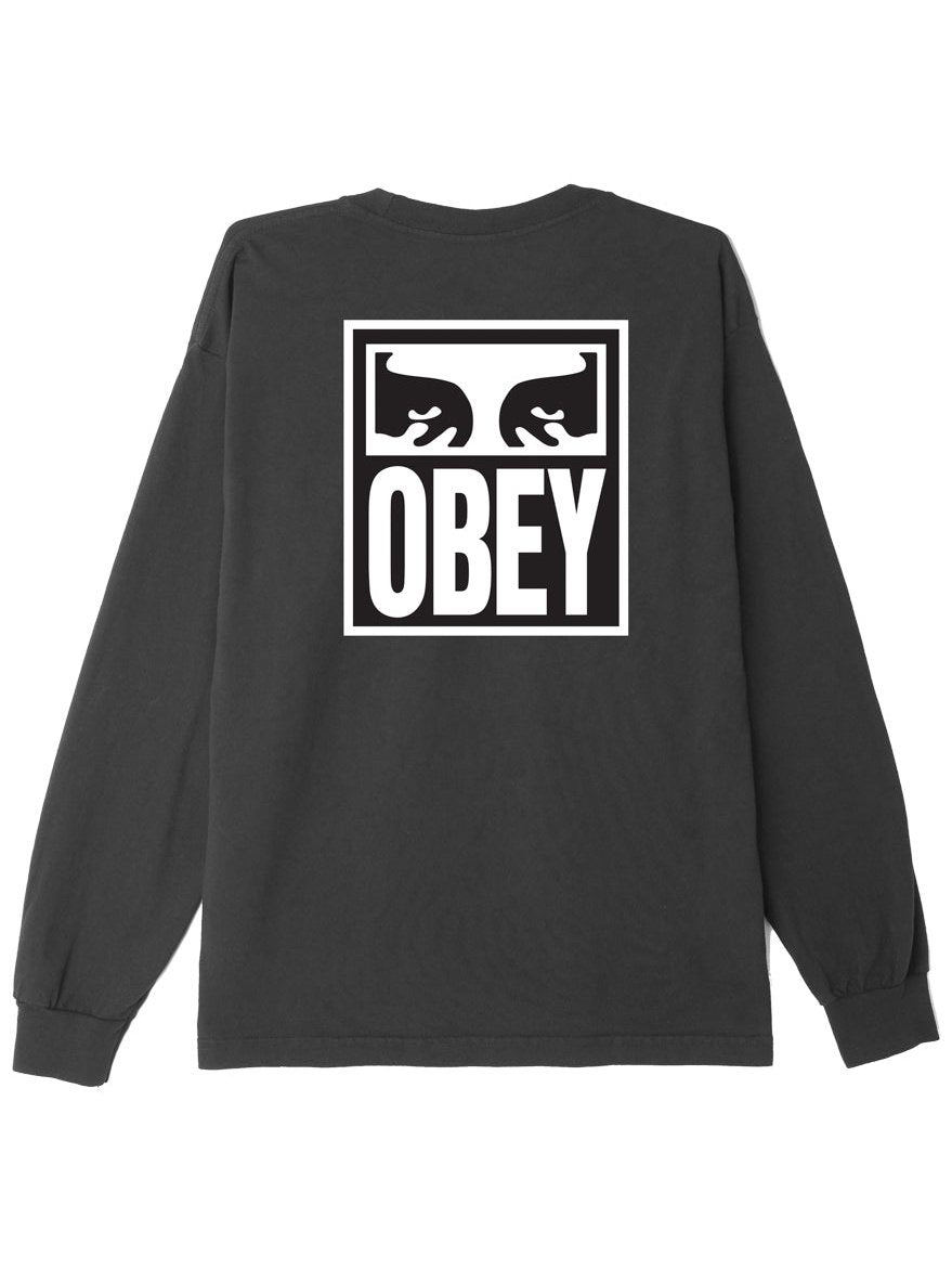 Obey Mens Obey Eyes Icon 2 Long Sleeve T-Shirt Off Black 167102142.