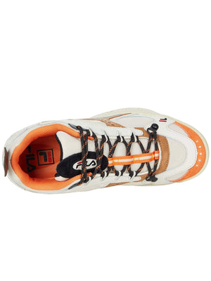 Fila Men's Boveasorus X Disruptor Sneakers Fila Cream/Black/Shocking Orange 1RM00726-205.