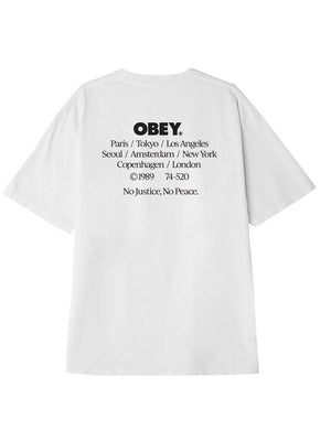 Obey No Justice, No Peace T-Shirt White 166912519.