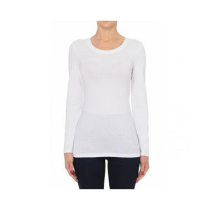 Jobber Round Neck Long Sleeve Basic Top White 62800.