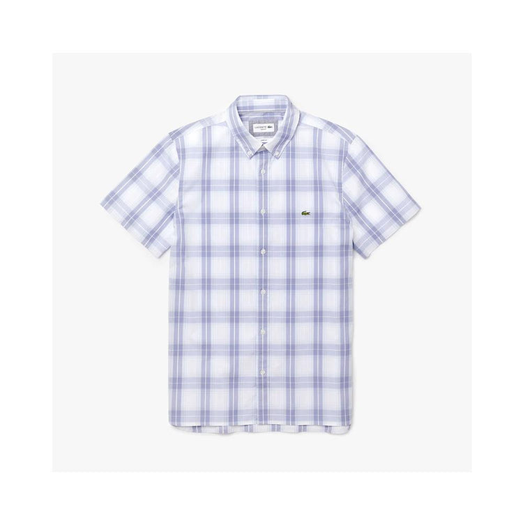 Lacoste Slim Fit Short-Sleeve Wool Stretch Shirt Purpy/Phoenix Blue CH7223-51 XJ9.