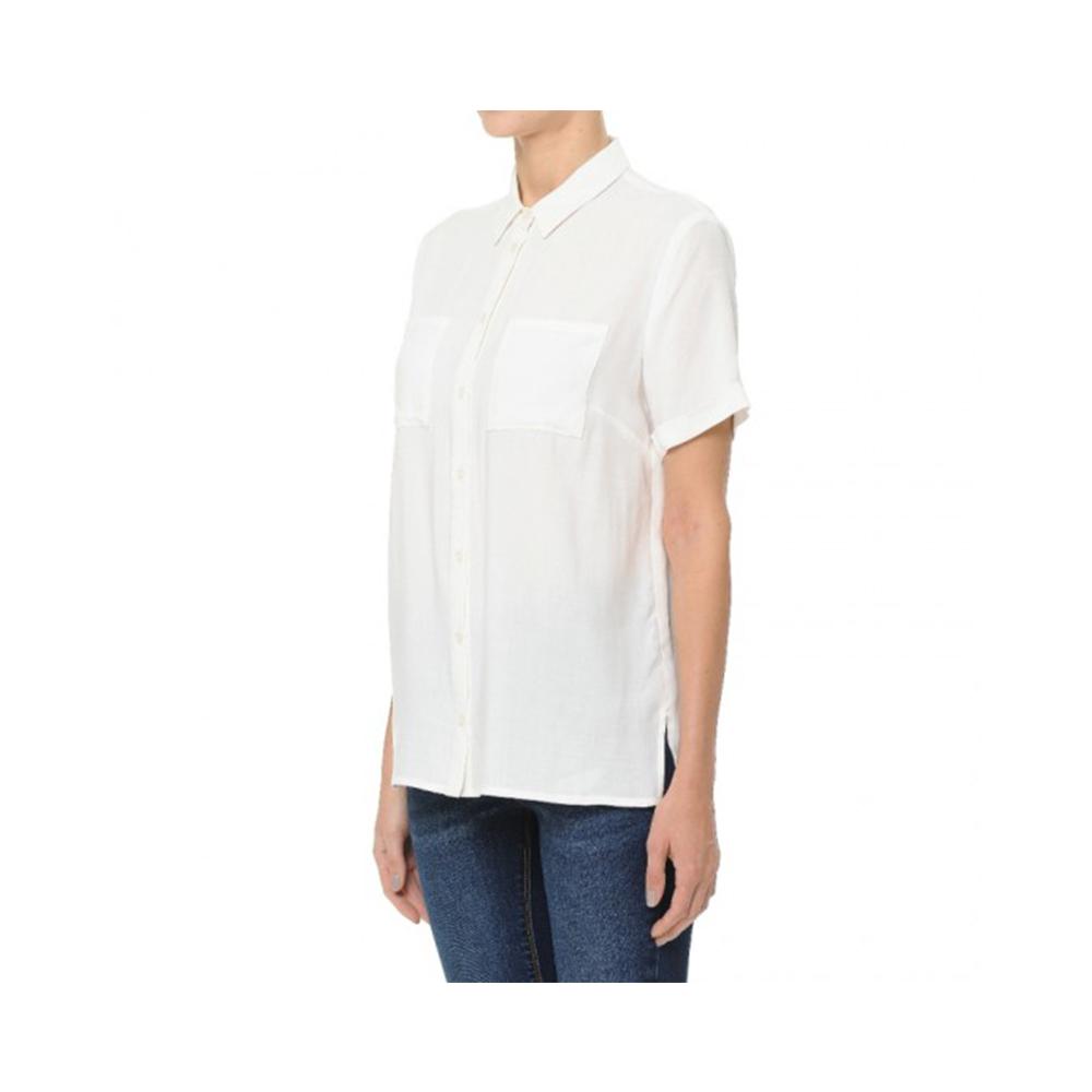 Jobber Short Sleeve Button-Up Shirt Off White 72468.