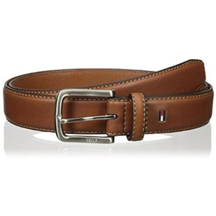 Tommy Hilfiger Men's Leather Stitch Belt Brown 11TL02X038.
