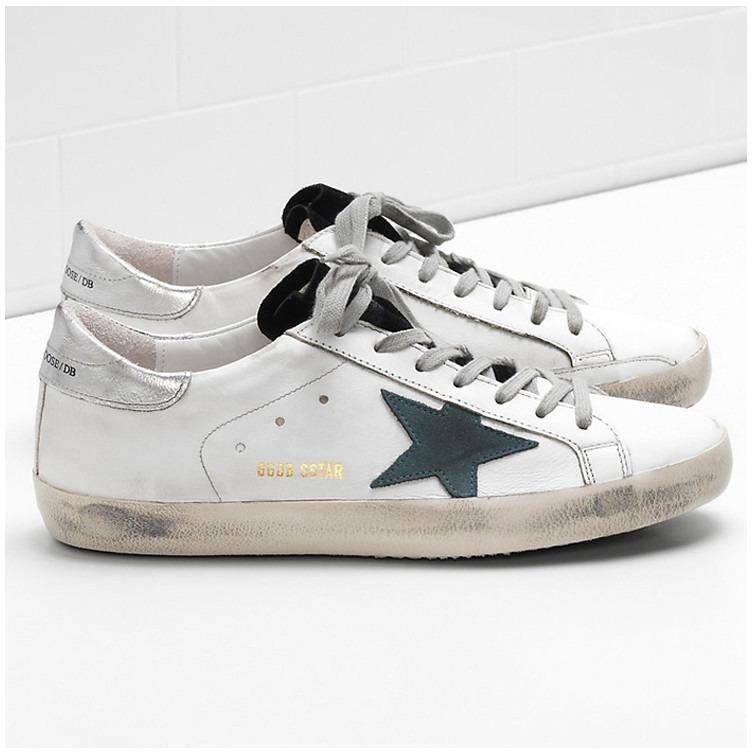Golden Goose Superstar White /Petroleum Star G30MS590.F54.