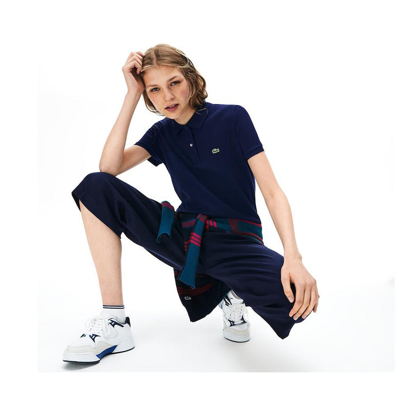 Lacoste Women's Classic Fit Soft Cotton Petit Piqu?? Polo Shirt Navy Blue PF7839 51 166.
