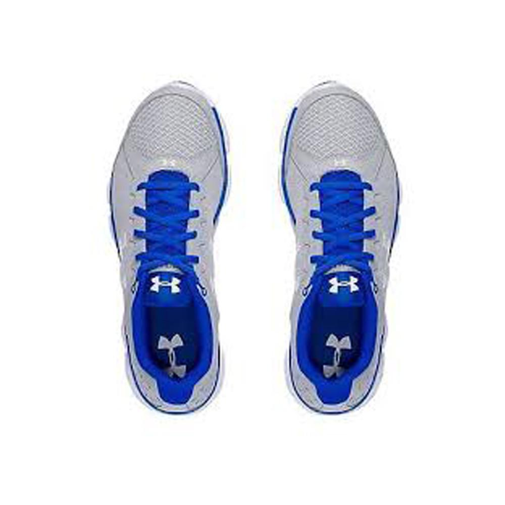 Under Armour Men's Micro G Assert 6 Running  Shoes Amalgam Grey Ultra Blue White 1266224-064.