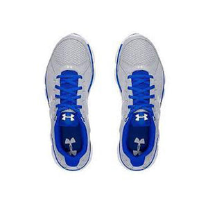 Under Armour Men's Micro G Assert 6 Running  Shoes Amalgam Grey Ultra Blue White 1266224-064.