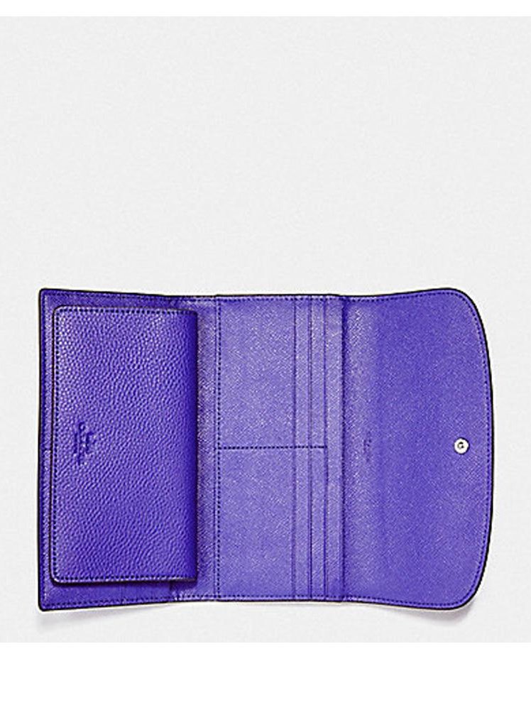 Coach Women's Checkbook Wallet Purple2 F16613