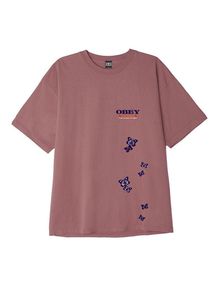 Obey To The Children Heavyweight Box T-Shirt  Cassis 166912314.