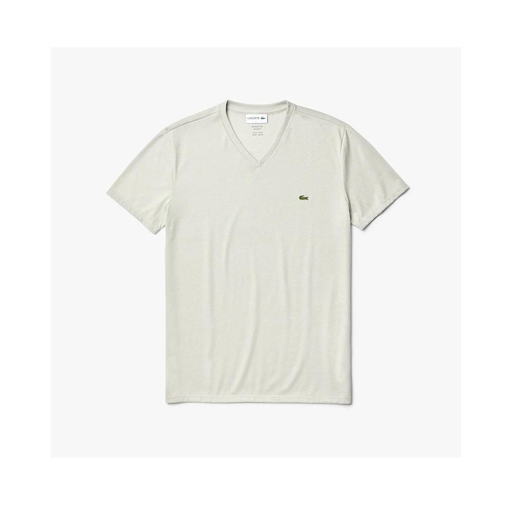 Lacoste Mens V-neck Pima Cotton Jersey T-shirt Nimbus TH6710-51 P0Y.