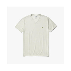 Lacoste Mens V-neck Pima Cotton Jersey T-shirt Nimbus TH6710-51 P0Y.