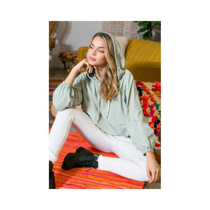 Jobber Solid Pullover Windbreaker Light Olive/Gold LJ60239.