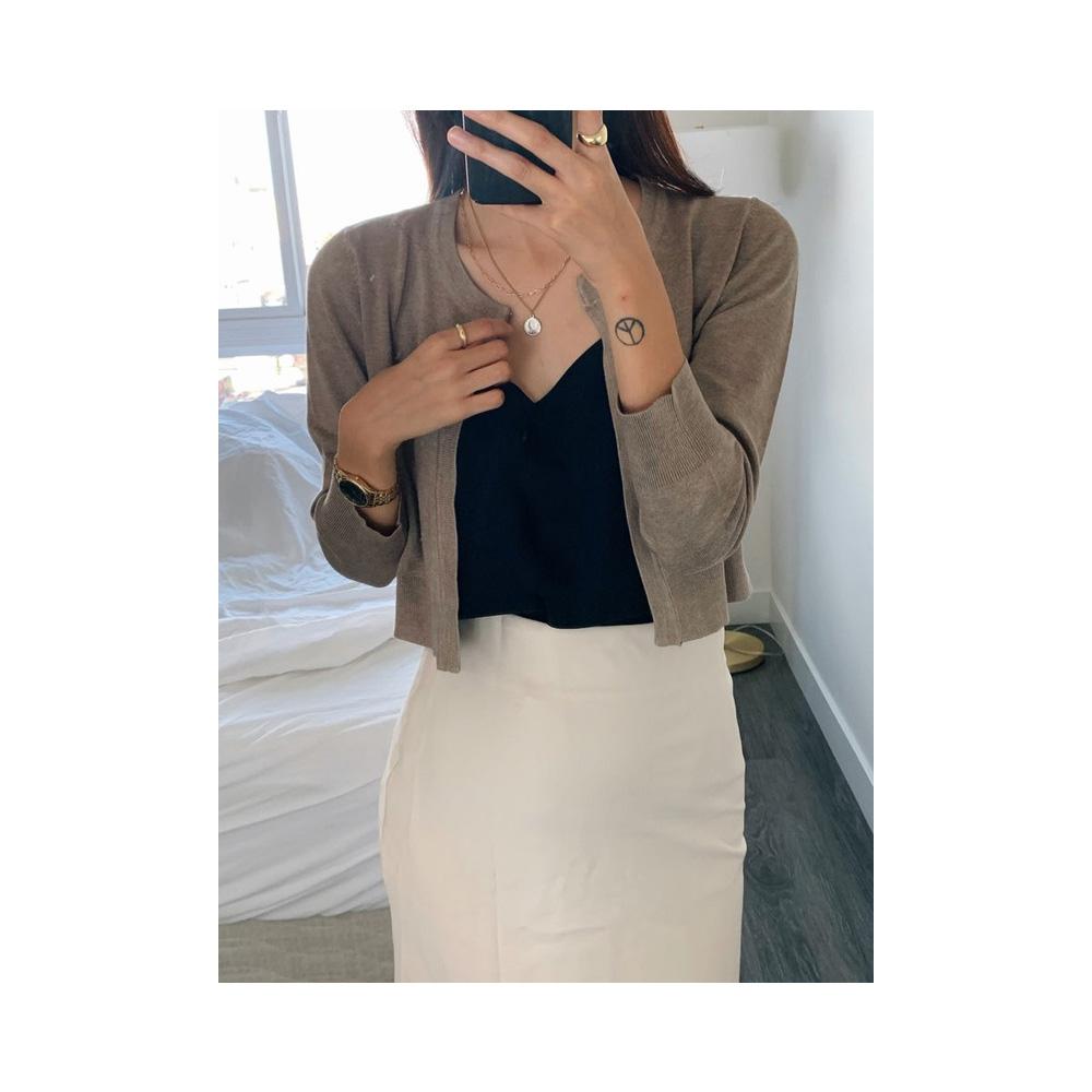 Jobber Open Bolero Cardigan Camel SW185.