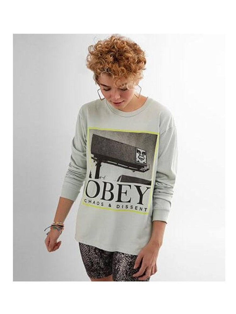 Obey Chaos & Dissent T-Shirt Aqua 267611768.