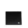 Lacoste Men's FG Large Billfold and Coin Leather Wallet Black NH1112FG 000.