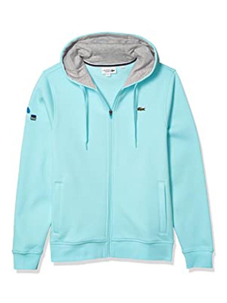 APLAZE | Lacoste Men's SPORT Hooded Tennis Sweatshirt Blue/Navy Blue SH2128-51