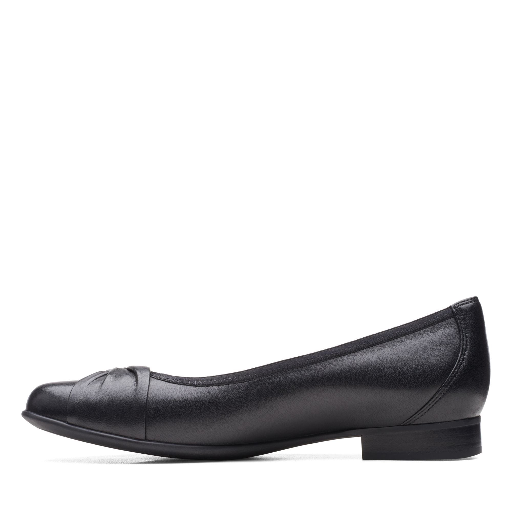 Clarks Women's Un Blush Wish Leather Black 26161923 - APLAZE