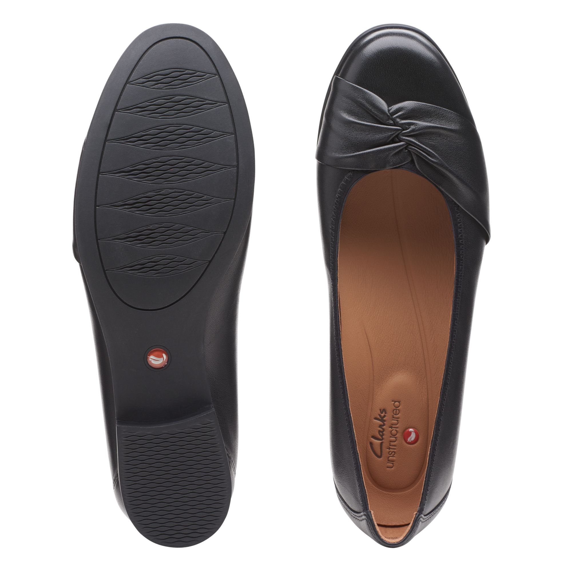 Clarks Women's Un Blush Wish Leather Black 26161923 - APLAZE