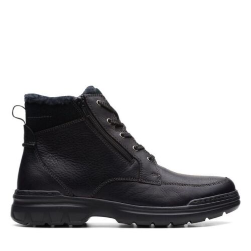 Clarks Men's Rockie2 Go Black WLined Leather 26163455 - APLAZE