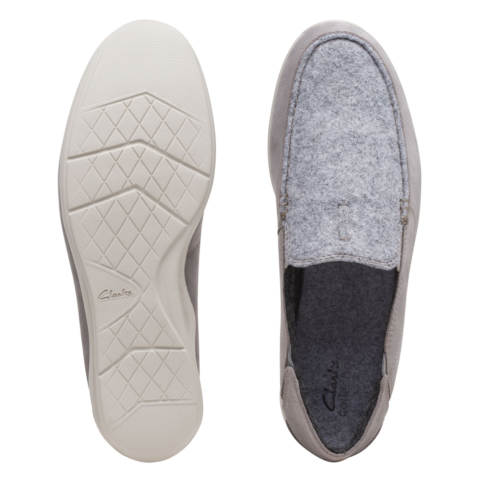 Clarks Men's Gorwin Step Grey Suede 26168646 - APLAZE