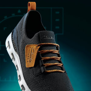 Clarks Men's Nature X Lo Black Knit 26169143 - APLAZE