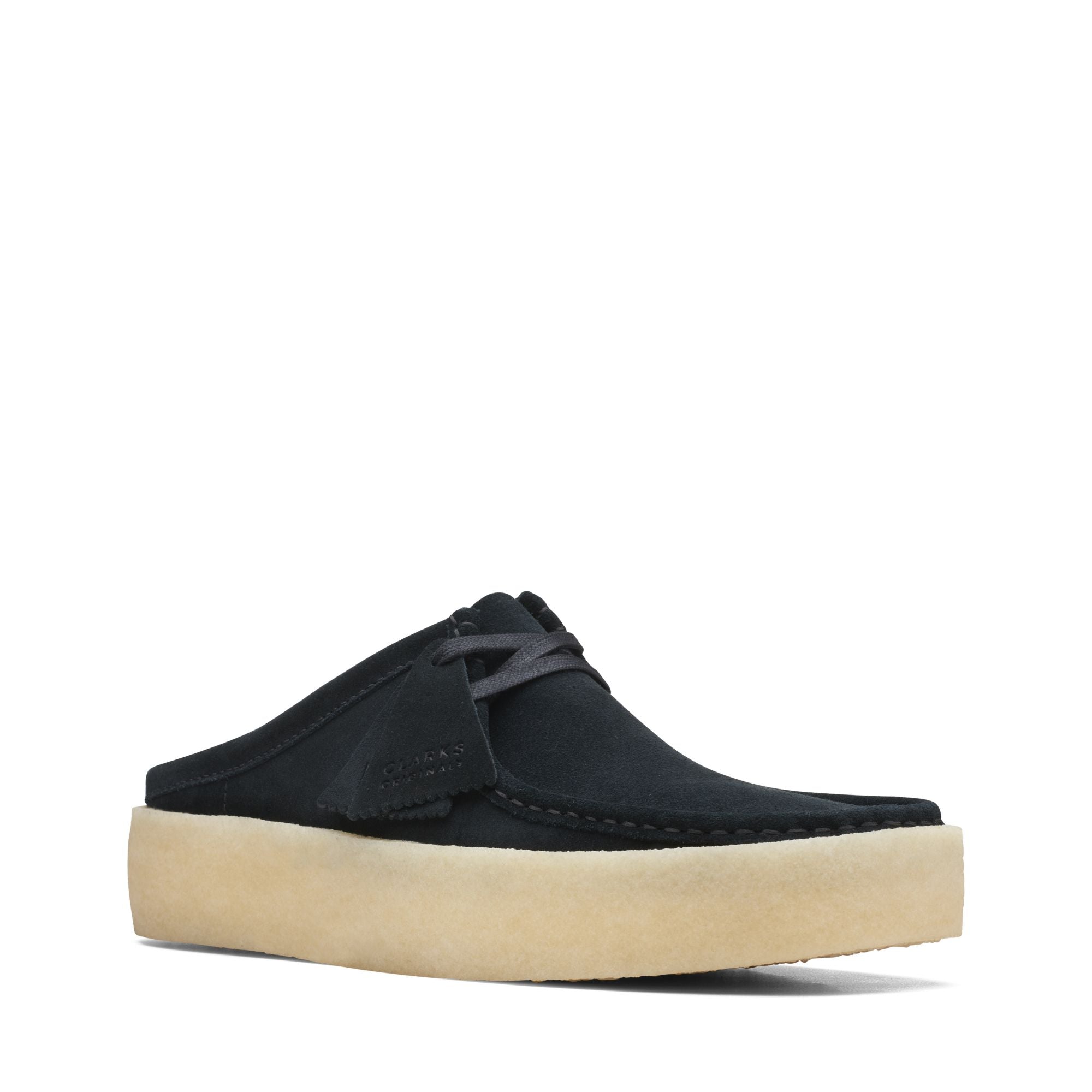 Clarks Men's Wallabee Cup Lo Black Warmlined Suede 26169189 - APLAZE