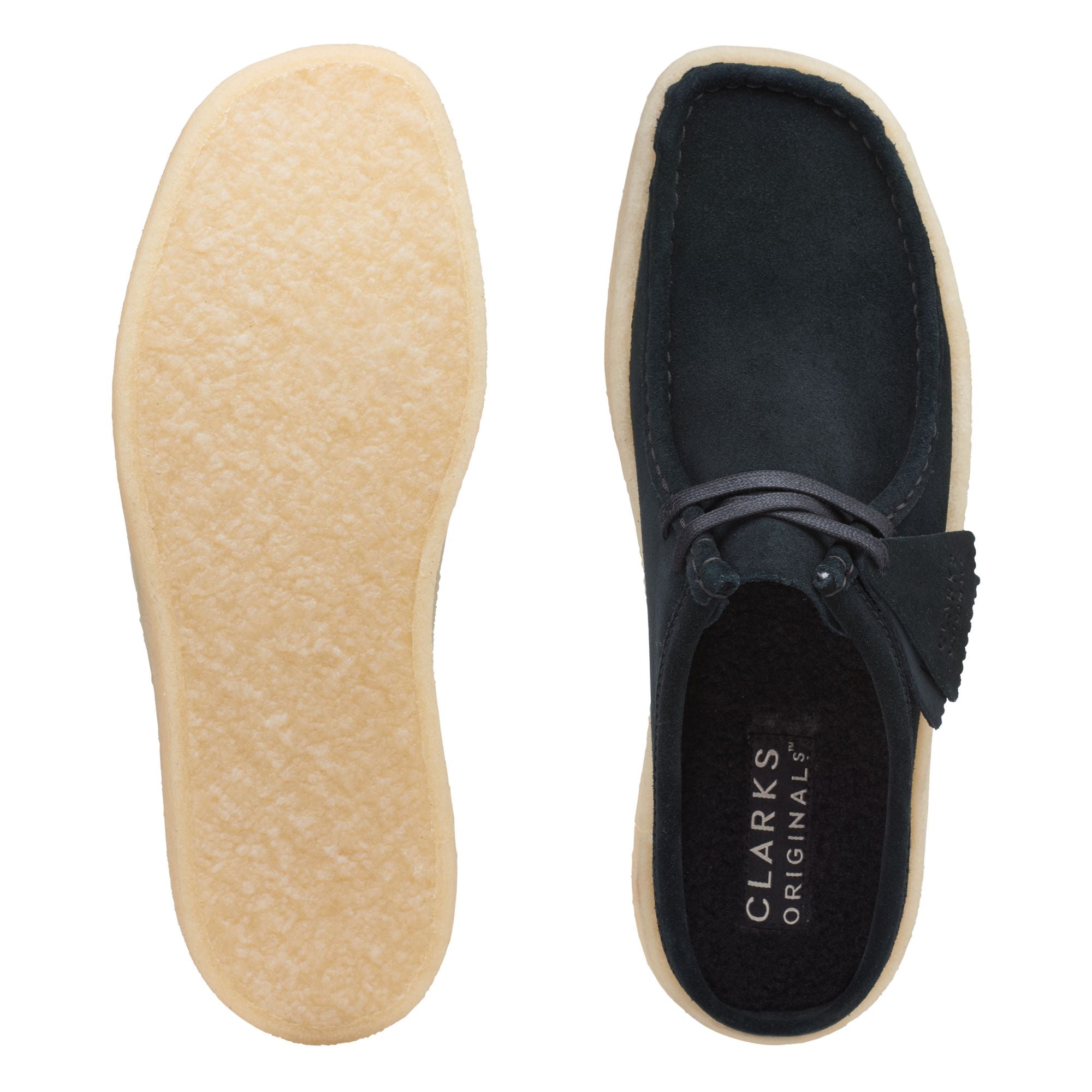 Clarks Men's Wallabee Cup Lo Black Warmlined Suede 26169189 - APLAZE