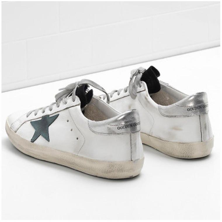 Golden Goose Superstar White /Petroleum Star G30MS590.F54.