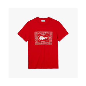 Lacoste Crocodile Print Crew Neck T-shirt Red TH5097-51 240.