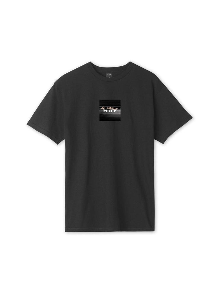 Huf Voyeur Logo Short Sleeve T-Shirt Black TS01175.