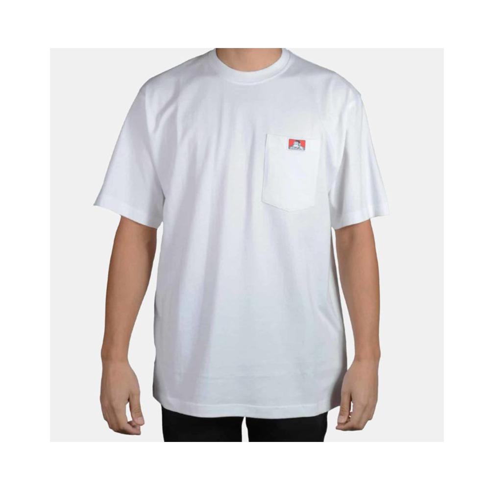 Ben Davis Classic Label Heavy Duty Short Sleeve Pocket T-Shirt White 910.