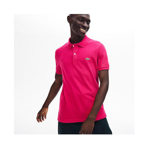 Lacoste Men's Slim fit Petit Pique Polo Shirt Fairground Pink PH4012-51 3DH.