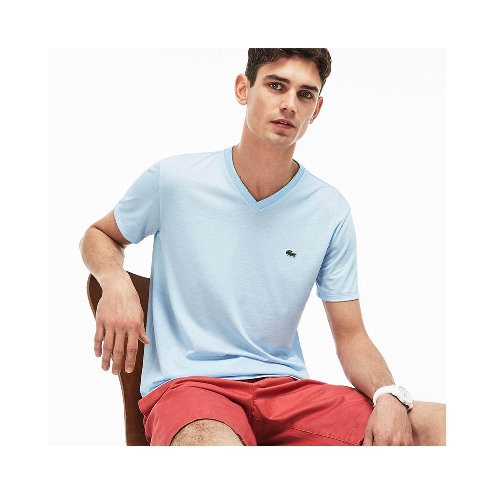 Lacoste Mens V-neck Pima Cotton Jersey T-shirt Rill TH6710-51 T01.