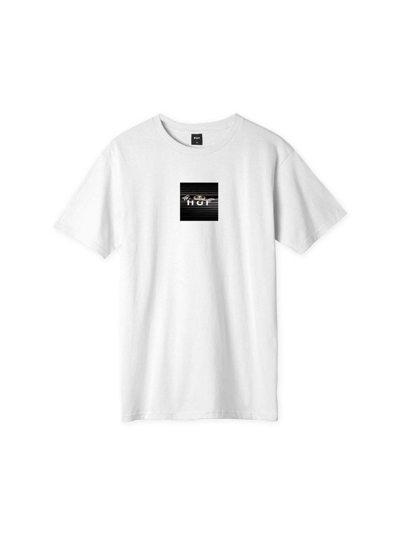 Huf Voyeur Logo Short Sleeve T-Shirt White TS01175.