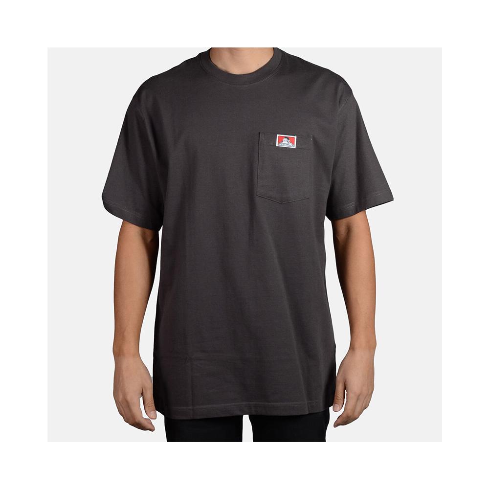 Ben Davis Classic Label Heavy Duty Short Sleeve Pocket T-Shirt Charcoal 911.