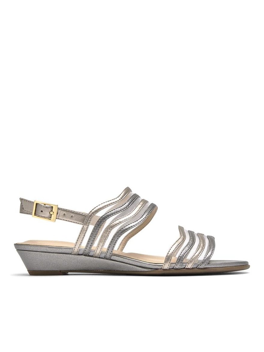 Rockport Total Motion Zandra Mesh Sandal Metallic CI0015.