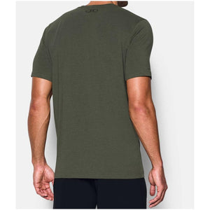 Under Armour Mens Sportstyle Logo T-Shirt Downtown Green Medium Heather/ Steel 1257615-331.