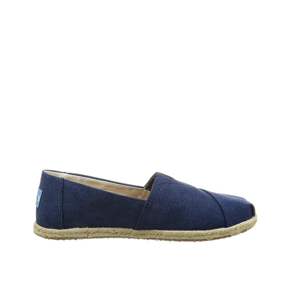 Toms Womens Canvas Slip-on Alpargata Flat Washed Navy 10009758.