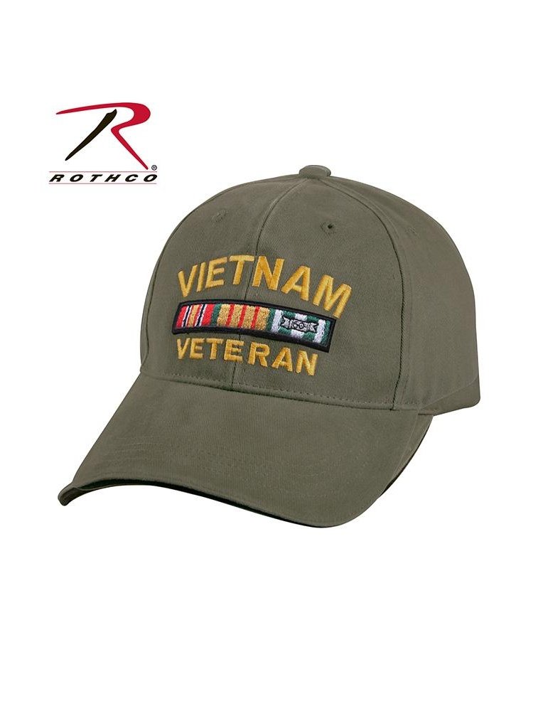 Rothco Vietnam Veteran Deluxe Vintage Low Profile Insignia Cap Olive Drab 9721.