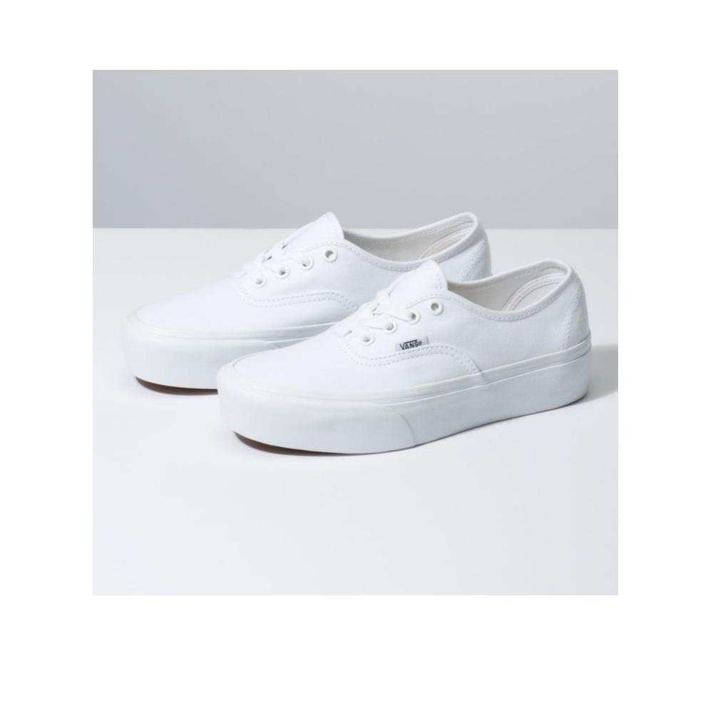 Vans authentic platform 2.0 classic white & true white womens shoes Clearance