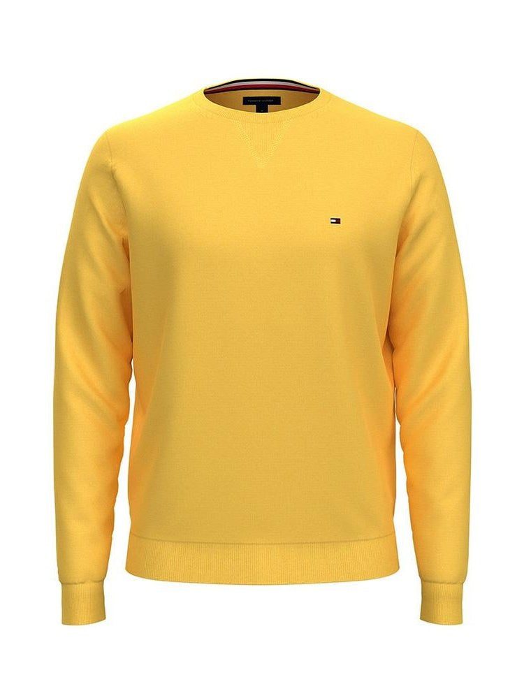 Tommy Hilfiger Men's Signature Solid Crew Neck Sweater Aspen Gold 78J0478 730.