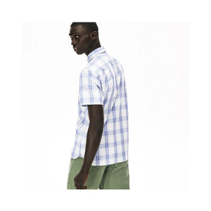 Lacoste Slim Fit Short-Sleeve Wool Stretch Shirt Purpy/Phoenix Blue CH7223-51 XJ9.