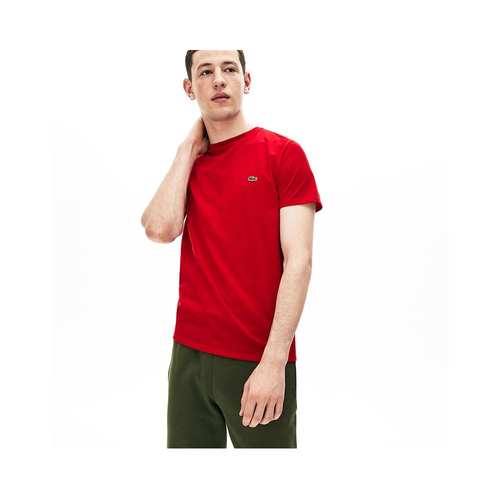 Lacoste Mens Crew Neck Pima Cotton Jersey T-shirt Red TH6709-51 240.