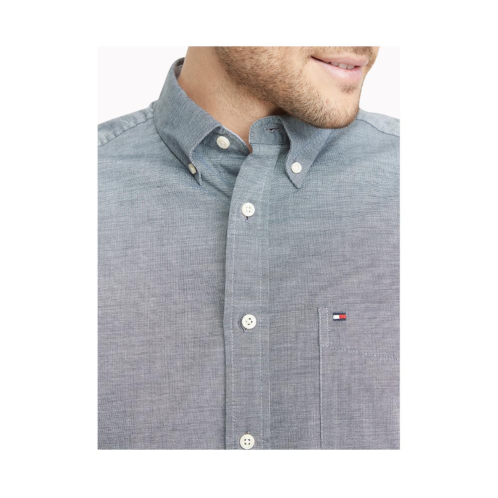 Tommy Hilfiger Men's Capote Classic-Fit Stretch Solid Shirt - Sky Captain Blue Tommy Hilfiger Men's Capote Classic-Fit Stretch Solid Shirt - Sky Captain Blue