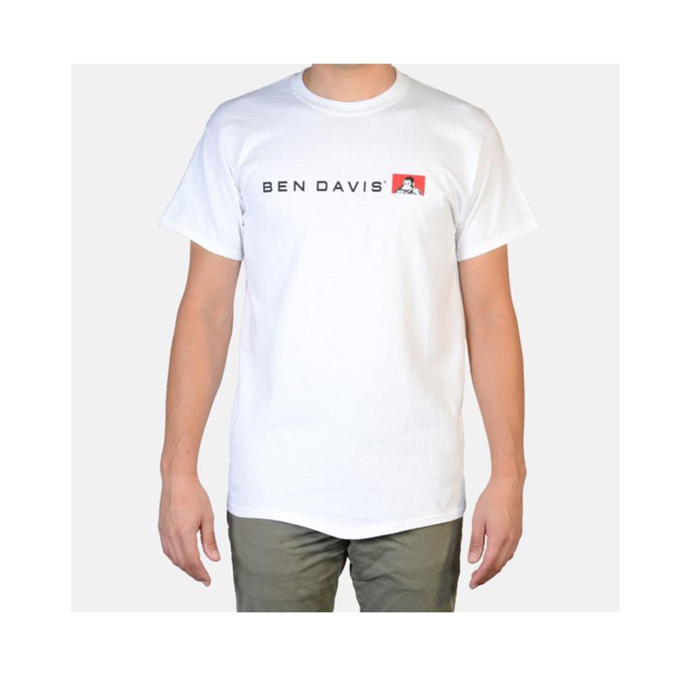 Ben Davis Flat Line Logo T-Shirt White 9070.