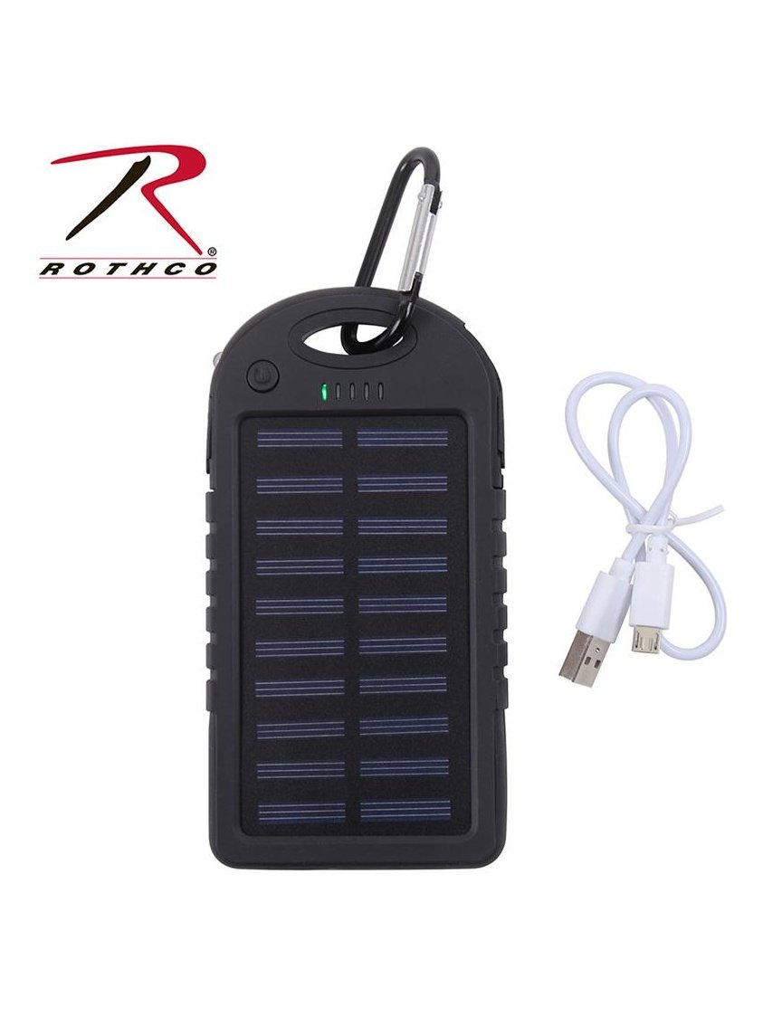 Rothco Waterproof Solar Power Bank Black 2111.