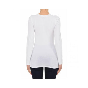 Jobber Round Neck Long Sleeve Basic Top White 62800.